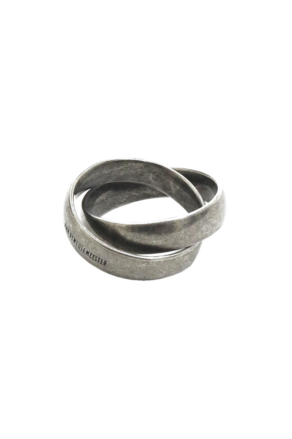 double silver ring